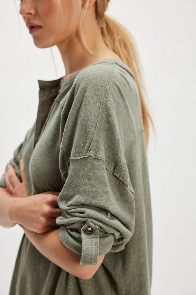 We The Free Cotton-Linen Henley Tee #2