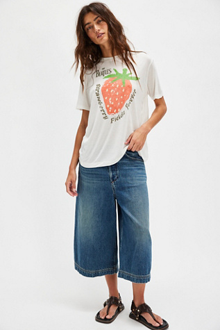 The Beatles Strawberry Fields Forever Tee by Junk Food at Free People in White, Size: XS