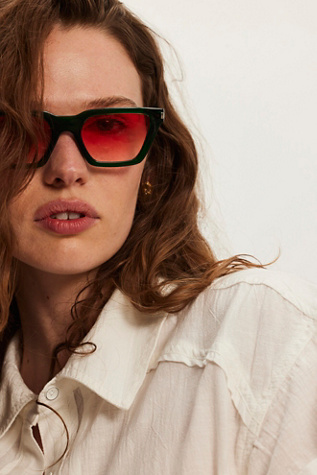 Lonely Heart Cat Eye Sunglasses at Free People in Watermelon