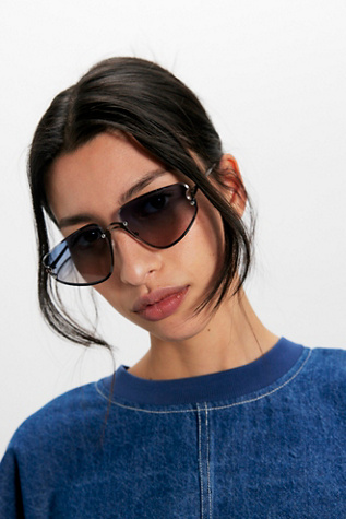 Bennie Rimless Sunglasses at Free People in Midnight Haze
