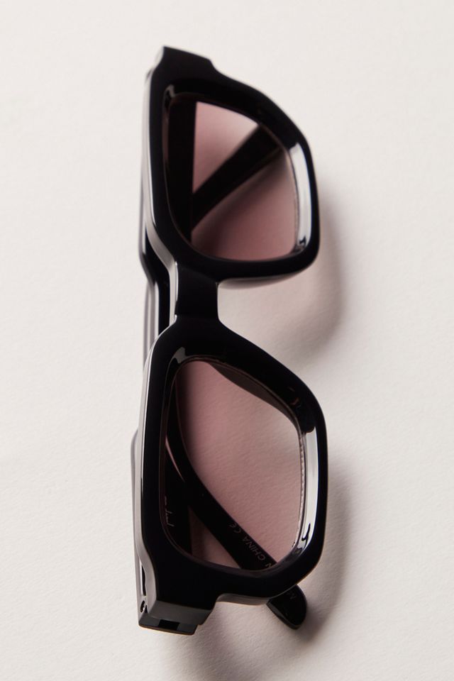 Two Of Us Retro Rectangle Sunglasses #1