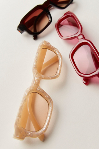 Two Of Us Retro Rectangle Sunglasses