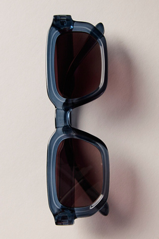 Two Of Us Retro Rectangle Sunglasses at Free People in Grape Soda & Mulberry