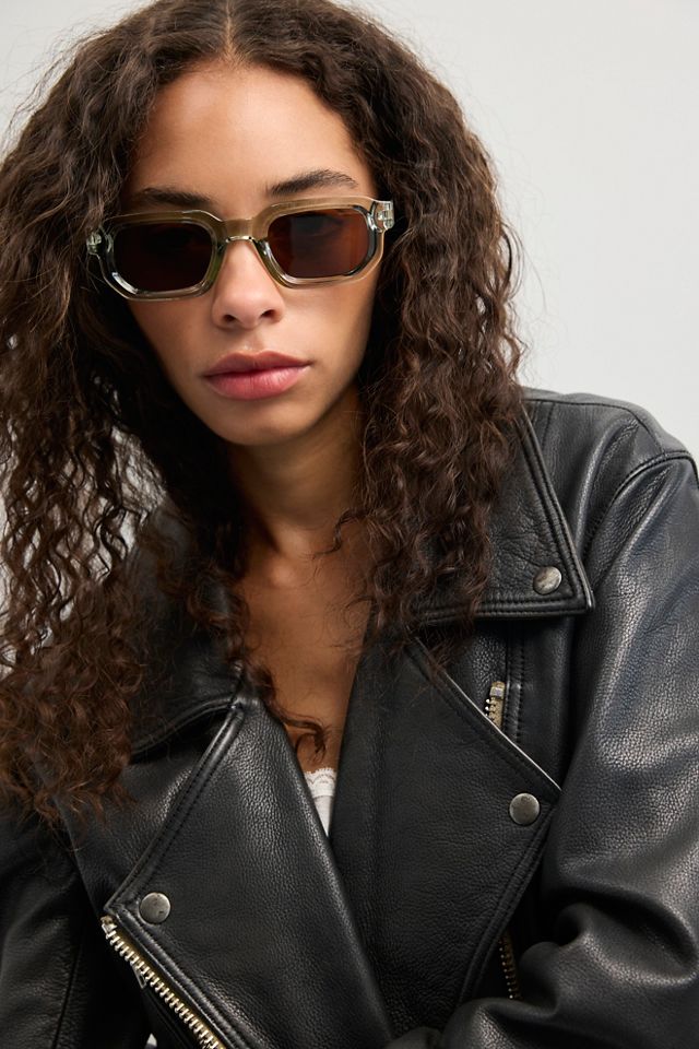 Two Of Us Retro Rectangle Sunglasses #4