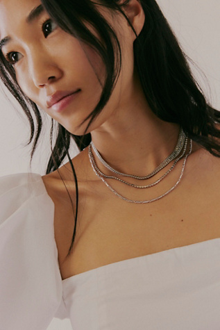 Giselle Layer Necklace by Free People in Silver