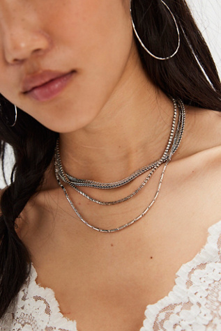 Collier superposé Giselle par Free People en Argent, pour femme