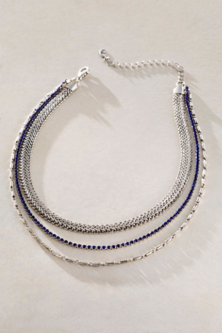 Giselle Layer Necklace by Free People in Blue