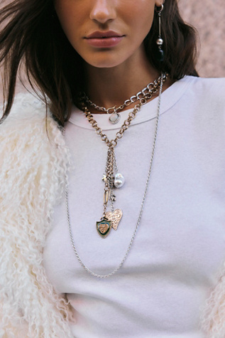 Tate Layer Necklace by Free People in Yellow