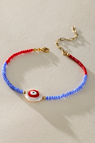 Try My Luck Anklet at Free People in Red Coral