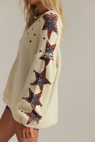 We The Free Heritage Pullover at Free People in White, Size: L