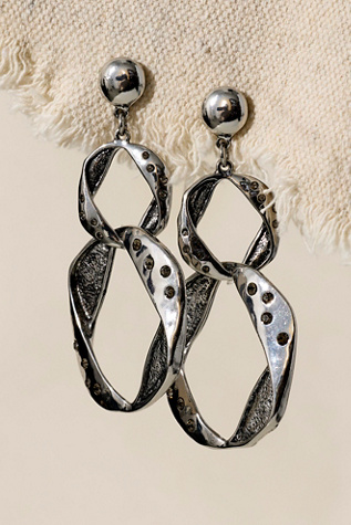 Chains Of Love Earrings by Free People in Silver