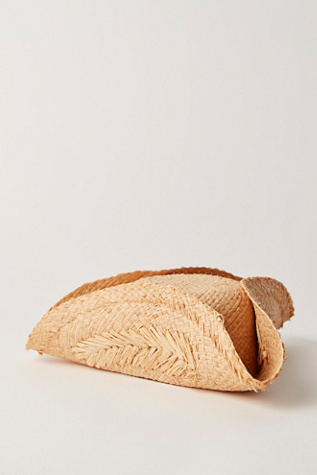 Tricorn Raffia Hat by PARDOhats at Free People in Tan