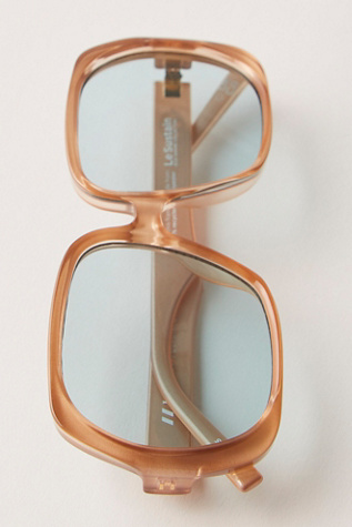 Le Specs Polydisco Oversized Sunglasses at Free People in White