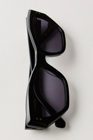 Luv Lou The Sydney Rectangle Sunglasses at Free People in Black