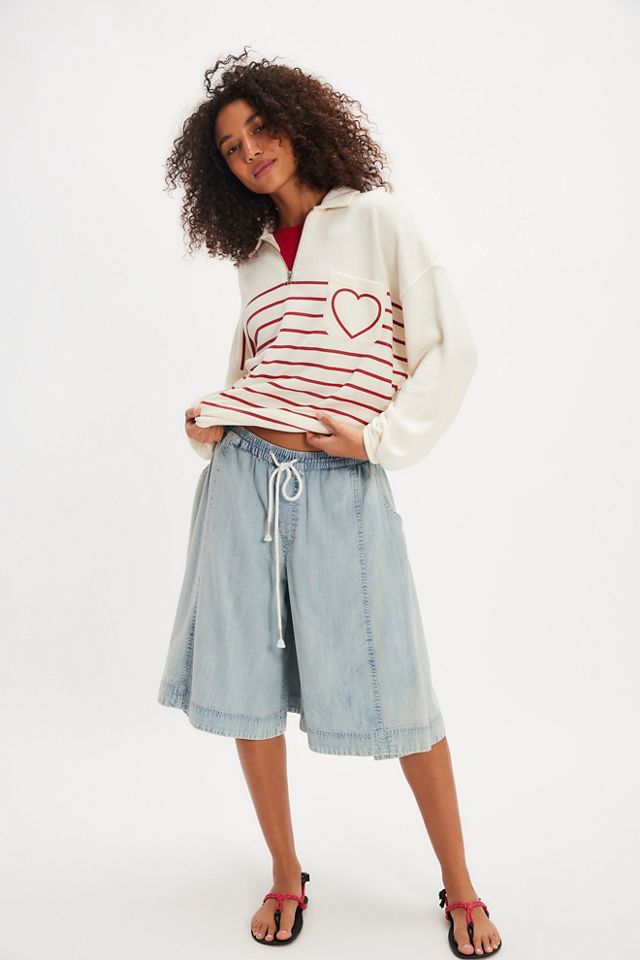 Heart Quarter-Zip Sweatshirt #2