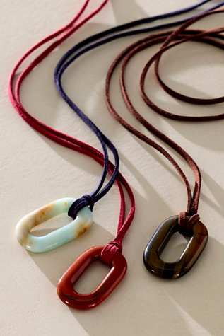 ALV Stone On Suede Necklace at Free People in Brown