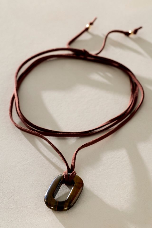 ALV Stone On Suede Necklace #1