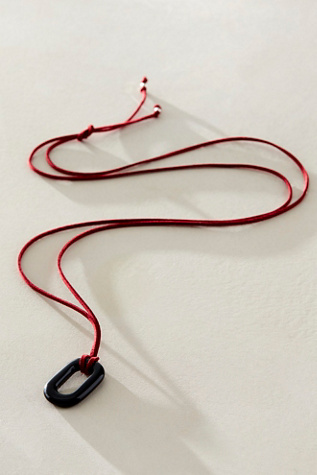 ALV Semiprecious Stone On Suede Necklace