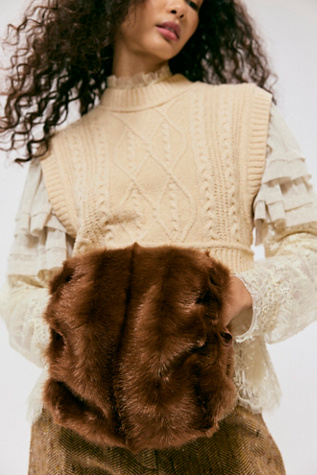 Anna Sui Fur Muff at Free People in Brown
