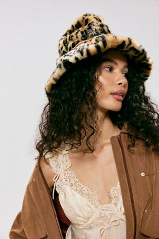 Женский головной убор Anna Sui Leopard Hat, цвет: Карамельный — фото 6