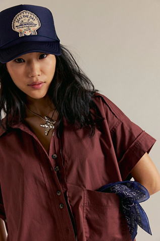 Freya Seas The Day Trucker Hat at Free People in Blue