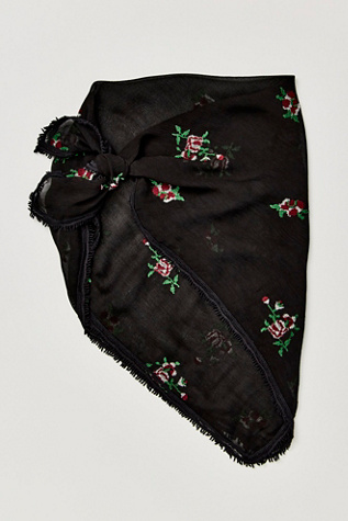 Annabelle Embroidered Sheer Scarf
