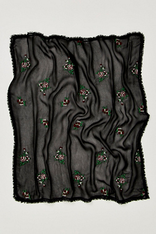 Annabelle Embroidered Sheer Scarf