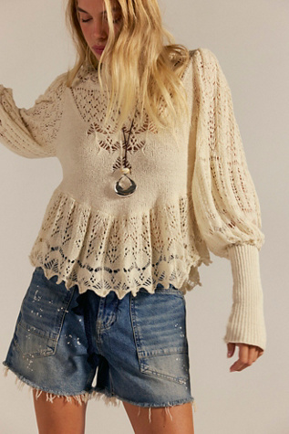 Pull Lucinda par Free People en Ivoire, pour femme taille: S