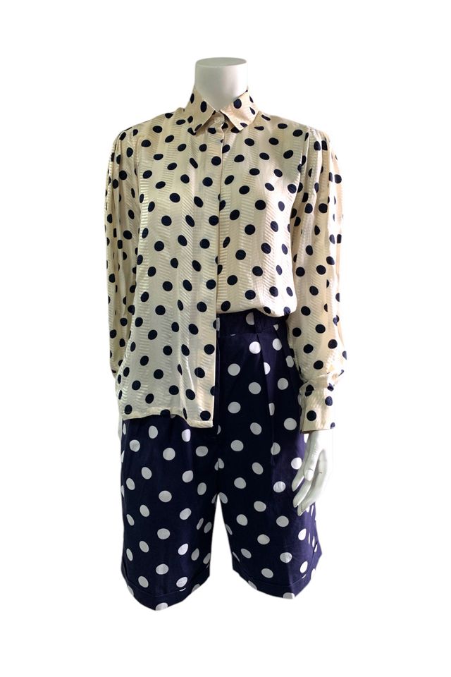 Vintage Polka Dot Pleated Shorts Selected by SharpLilTeeth #1