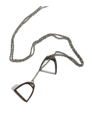 Vintage Sterling Designer Stirrup Lariat Necklace Selected by Lux Revival