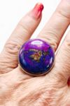 Vintage Sterling Purple Cabachon Ring Selected by Lux Revival