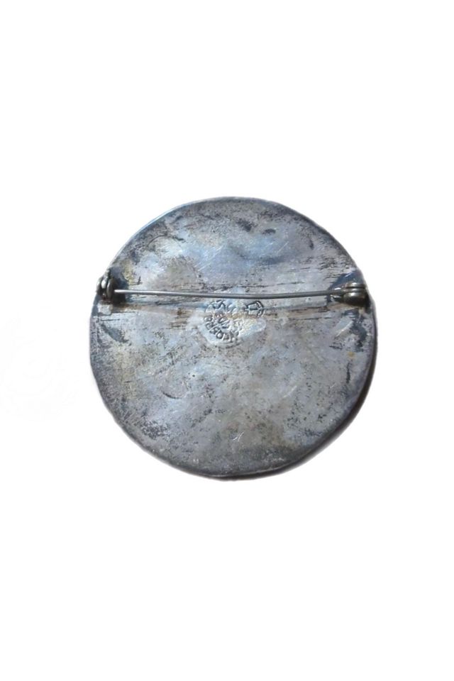 Vintage Sterling + Brass Man in the Moon Brooch with Gemstones Selected by Lux Revival #3