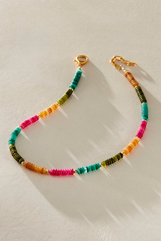 ALV Anguilla Stone Necklace at Free People in Gold