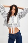 For Love & Lemons Linen Stripe Top