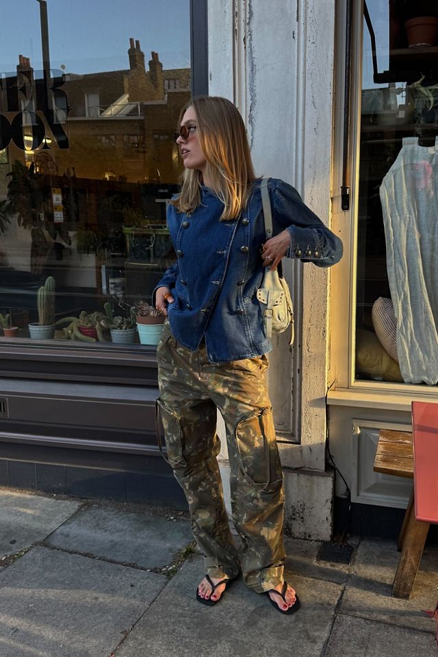 We The Free Imogene Denim Officer Jacket #4