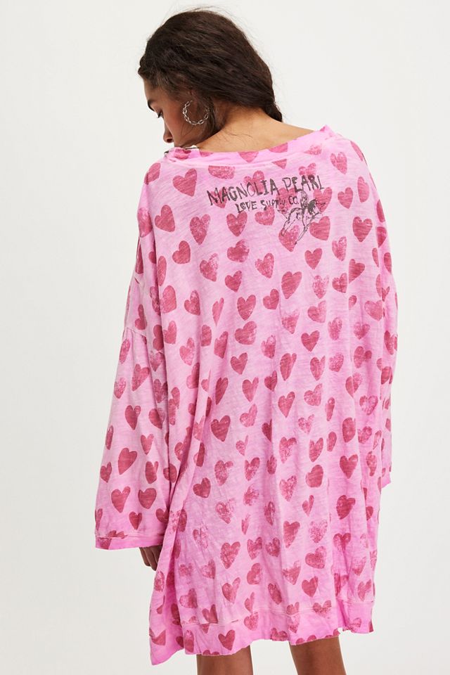 Magnolia Pearl Pop Heart Francis Hi-Low Long-Sleeve Tee #1