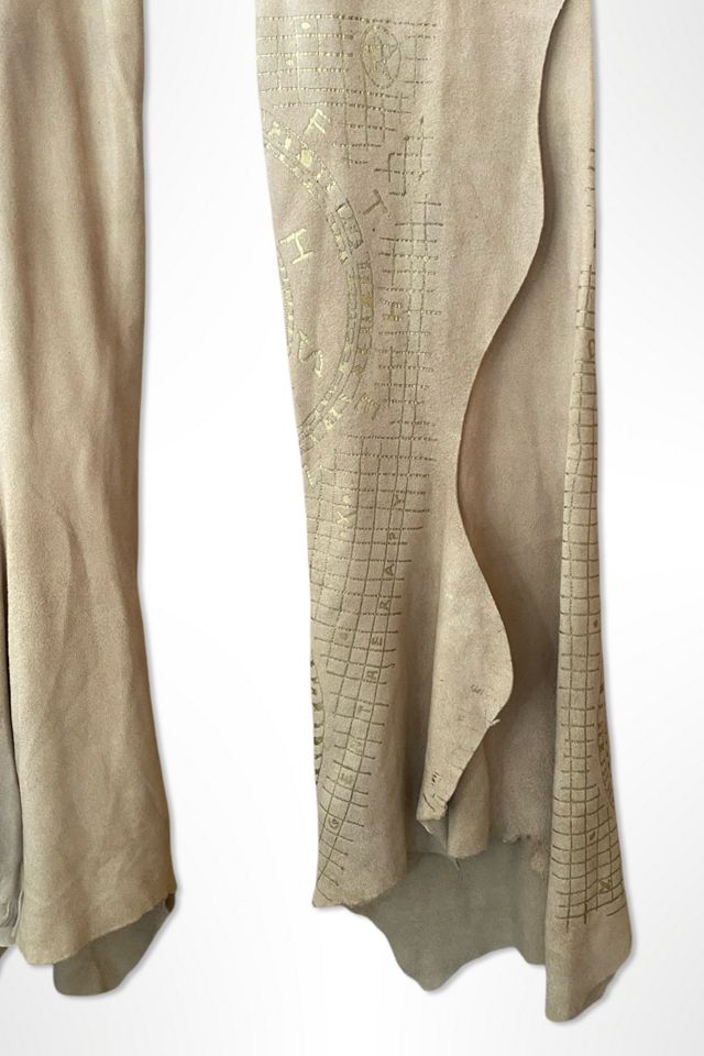 Y2K Rare People Of The Labyrinths Printed Suede Flares Selected By Ritual Vintage #1