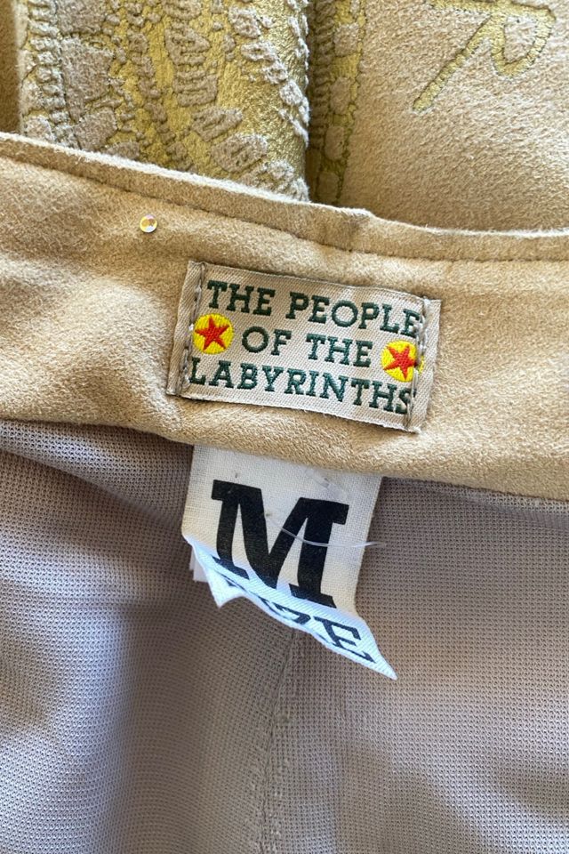 Y2K Rare People Of The Labyrinths Printed Suede Flares Selected By Ritual Vintage #2