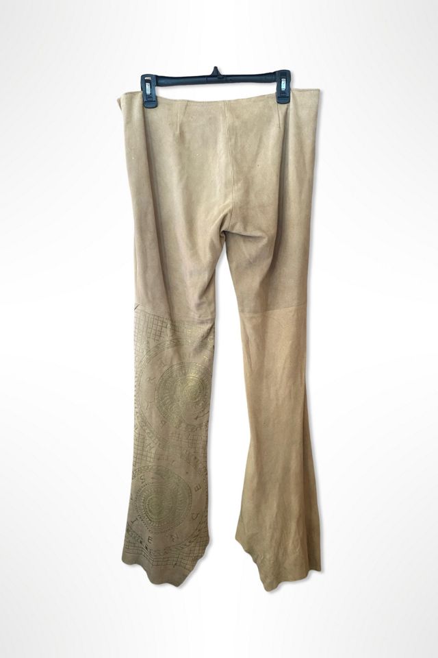 Y2K Rare People Of The Labyrinths Printed Suede Flares Selected By Ritual Vintage #3