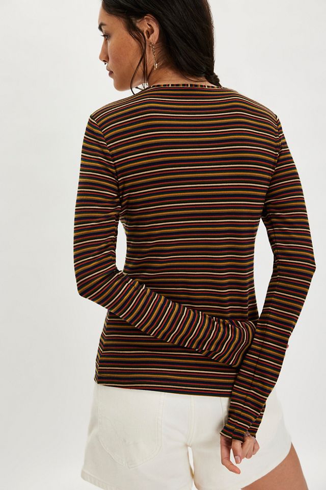 Anna Sui Striped Long-Sleeve Top #1