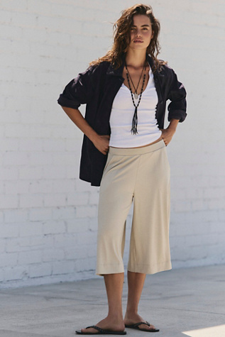 Good Feels Culottes by free-est at Free People in Morning Oat, Size: Small