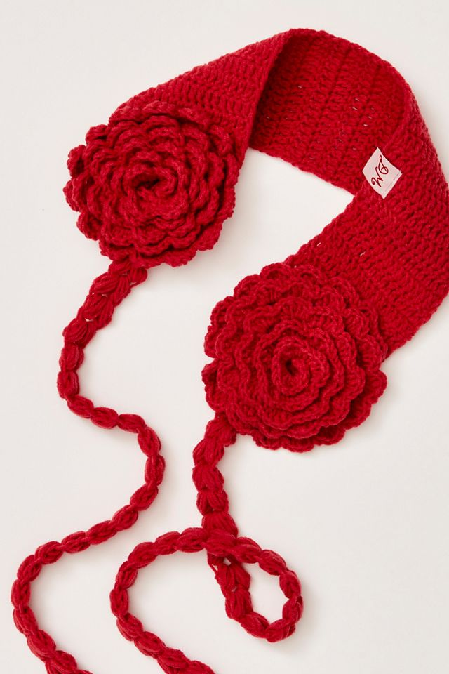 Cache-oreilles en crochet Damson Madder #1