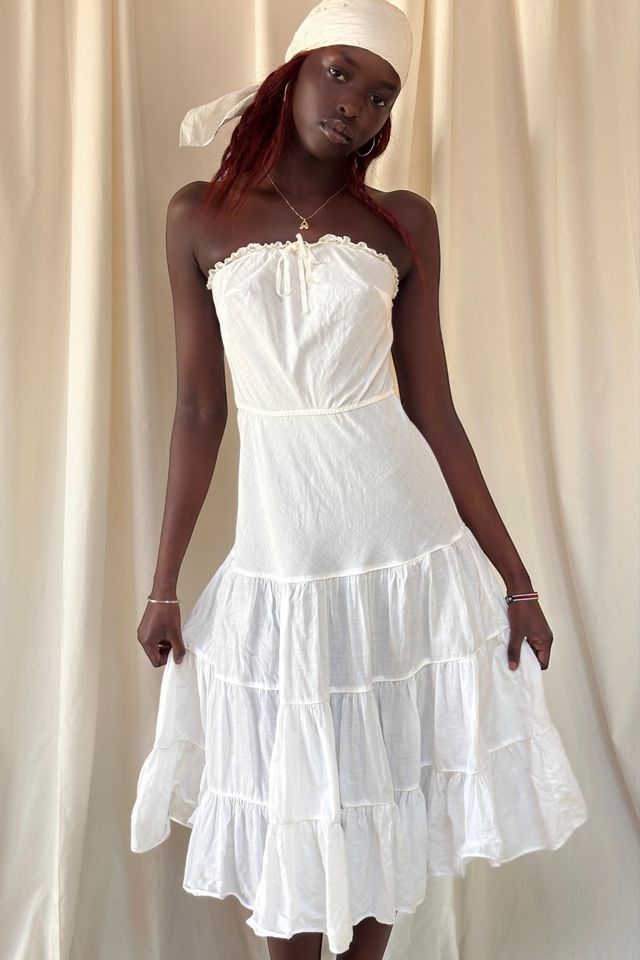 Vintage 1900's Edwardian Cotton Strapless Sun Dress Selected By Afterlife Boutique #2