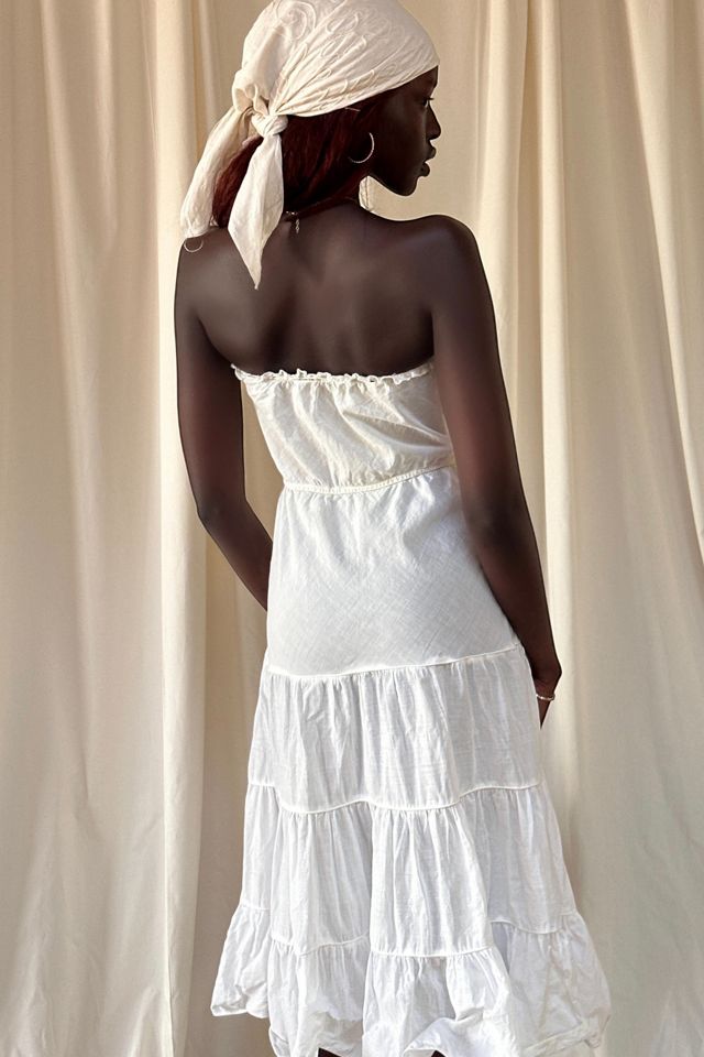Vintage 1900's Edwardian Cotton Strapless Sun Dress Selected By Afterlife Boutique #3