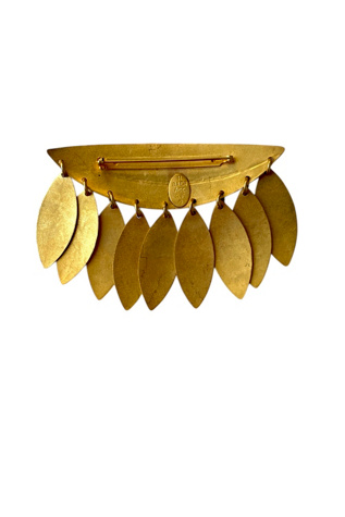 Женские броши Ankh By Racquel Vintage Large Gold Semicircle Fringe Selected By Ankh By Racquel, цвет: Золотой — фото 3