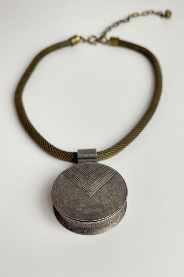 Vintage Mesh Necklace With Round Charm Selected By Ankh By Racquel #1