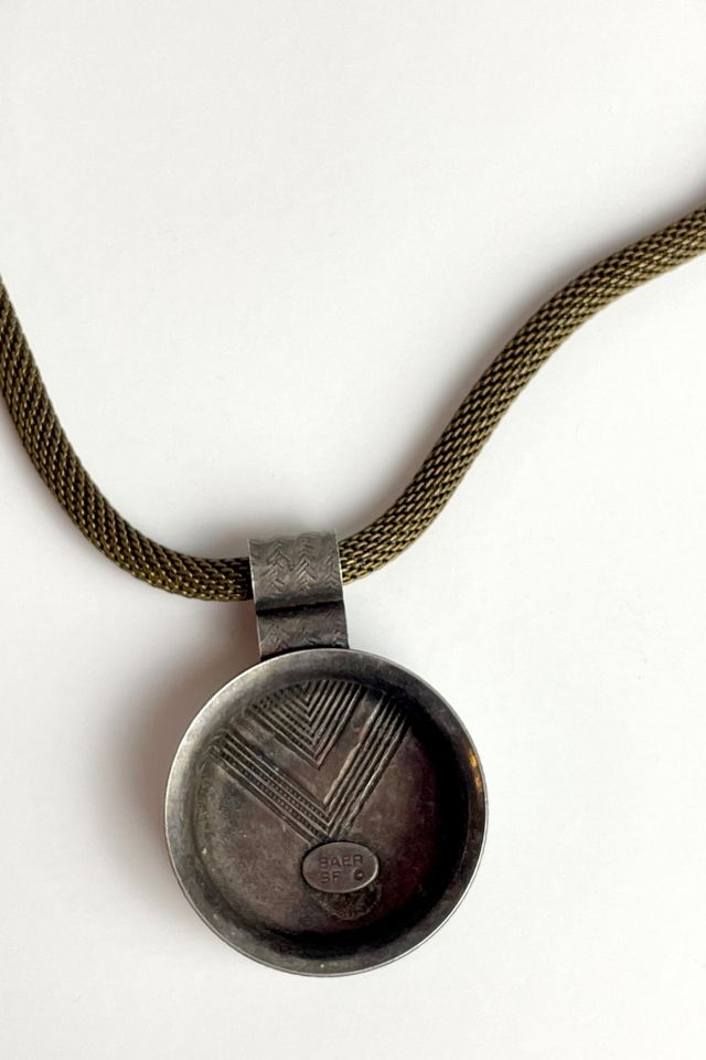 Vintage Mesh Necklace With Round Charm Selected By Ankh By Racquel #3