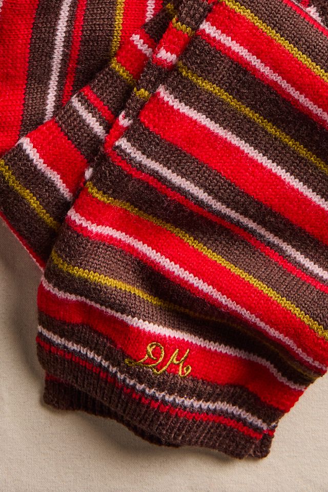 Damson Madder Stripe Hood Scarf #1