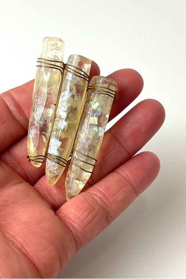 Vintage Iridescent Resin Stakes Brooch Selected By Ankh By Racquel #1