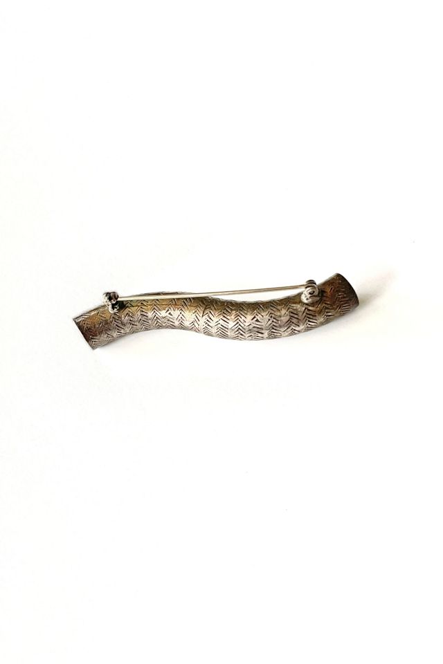 Vintage Silver Tube Brooch Selected By Ankh By Racquel #1